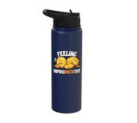 Feeling Unproducktive Sleeping Duck Lazy Days Office Stainless Steel Insulated Water Bottle