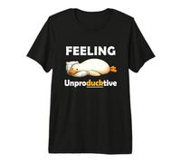 Feeling Unproductive Funny Lazy Duck Meme Morning Coworker Premium T-Shirt