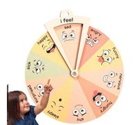 Feeling Wheel - Wood, Emotions Chart, 24 cm | Paint Feeling Wheel Tool Silent Communication, Emotional Control, Learning, , Children Use