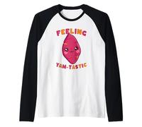 Feeling Yam-Tastic Cute Sweet Potato Pun Raglan Baseball Tee