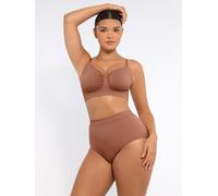 Feelingirl Best-Selling Everyday Seamless Comfortable Wireless Ruched bust Anti-Sag Bra Unlined Soft Bra for Women L Brown, Couple Gift Perfect Gift