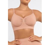 Feelingirl Best-Selling Everyday Seamless Comfortable Wireless Ruched bust Anti-Sag Bra Unlined Soft Bra for Women XL Dark Skin, Couple Gift Perfect Gift