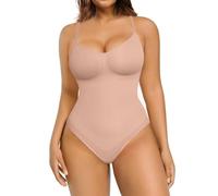 FeelinGirl Bodysuits for Women Tummy Control Shapewear Bodysuit Thong Seamless Shapewear Body Shaper Full Bust Bodysuit Skin XS/S