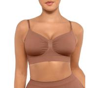 FeelinGirl Bras for Women Seamless Bra Comfort Bras Wire Free Plus Size Minimiser Bra Adjustable Straps Bralettes for Women Non Wired Bras Sienna S