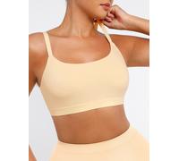 Feelingirl Everyday Seamless Wireless Invisible Square Neck Full Cover Homewear Bra for Women L Skin, Couple Gift Perfect Gift