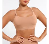 Feelingirl Everyday Seamless Wireless Invisible Square Neck Full Cover Homewear Bra for Women M Skin, Couple Gift Perfect Gift