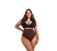 Feelingirl Seamless High-Waist Tummy Control Instant Smooth Shaped Low Rise Underwear Knickers for Women XL/XXL Brown, Couple Gift Perfect Gift
