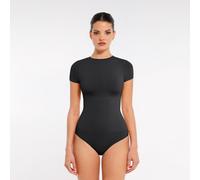 Feelingirl Seamless Ultra-Soft High-Elastic Crew Neck Top Hip-hugging Traceless Bodysuit for Women M/L Black, Couple Gift Perfect Gift