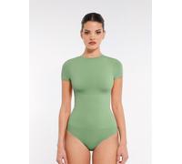 Feelingirl Seamless Ultra-Soft High-Elastic Crew Neck Top Hip-hugging Traceless Bodysuit for Women M/L Green, Couple Gift Perfect Gift