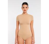 Feelingirl Seamless Ultra-Soft High-Elastic Crew Neck Top Hip-hugging Traceless Bodysuit for Women XL/XXL Skin, Couple Gift Perfect Gift