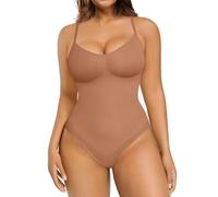 FeelinGirl Shapewear Bodysuit for Women Tummy Control Shaper Seamless Body Shaper Bronze XS/S