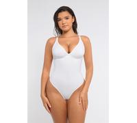 Feelingirl Valentine's Day Style Plunge V-Neck Sexy Vibe Thong One-Piece Tummy control Bodysuit for Women S WH