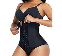 FeelinGirl Waist Trainer for Women Tummy Control Workout Slimming Body Shaper Plus Size Black
