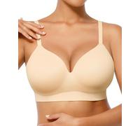 FeelinGirl Wireless Supportive Bras for Women Seamless Comfort Full Coverage Everyday Bralettes,3XL Skin