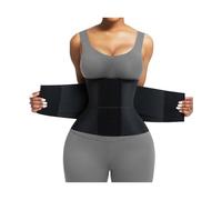 FeelinGirl Women Neoprene Workout Waist Trainer Belt Tummy Control Waist Cincher Trimmer Sauna Perspiring Workout Body Shaper Black 3XL