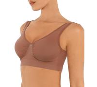 FeelinGirl Women's No Underwire Bras Seamless Smooth Full Coverage Comfy Everyday Bralettes with Wide Straps,3XL Mocha Brown