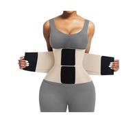 FeelinGirl Workout Waist Trainer Underbust Girdle Corsets Cincher Hourglass Neoprene Body Shaper for Women Skin L