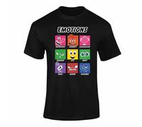 Feelings and Emotions Faces T-Shirt - Fun Learning Tee for Kids and Adults Black XL Style 02