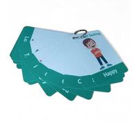 Feelings and Emotions Flashcards for Toddlers - Set of 16 | Emotional Expression Learning Cards for Boys | Tear-Proof, Laminated, Wipeable | Montessori Flash Cards with Binding Ring