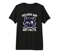 Feelings are Not Facts Cat Lover Therapist Coping Skills Premium T-Shirt