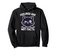 Feelings Are Not Facts Cat Lover Therapist Coping Skills Pullover Hoodie