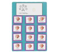 Feelings Chart with 12 removable visual symbol communication cards to support emotional development and understanding.
