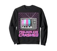 Feelings Exe Crashed Retro TV Grid Design Sweatshirt
