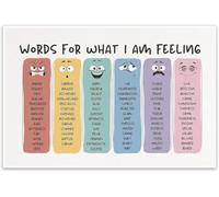 Feelings Vocabulary Poster, Words for My Fellings Chart, Emotional Self Regulation Education, Social Emotional Learning, Sel, Calming Corner Classroom Children's Room Decor 8x12 Inch