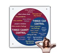 Feelings Wheel Chart - Colorful Acrylic Emotion Chart, Social Work Tool | Mental Health Wall Decor for School Counselor, Aid, Emotional Learning Display Classroom, Counseling, Wellness and Support