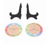 Feelings Wheel Emotion Wheel Mental Health Emotion Wheel 2 Pack Wooden Relaxing Mood Calming Emotion Chart with Plastic Stand for School Counselor Office Classroom Office Bedroom (2)