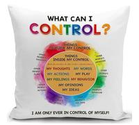 Feelings Wheel Emotions Meditation Cushion Covers Mental Health Awareness Gifts Sensory Room for Autism Equipment Psychology Therapist Teacher Gifts Office Decor Get Well Soon Gifts for Women Men