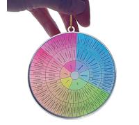 Feelings Wheel Keychains,Mental Health Colorful Round Acrylic,Emotion Wheel Pendant - for Backpack Rearview Mirror Daily Outing Driving Social Work