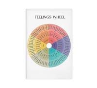 Feelings Wheel Mental Health Poster - Emotion Wheel Wall Art Canvas Prints for School Classroom Counseling Office - Unframe-style-1 12x18inch(30x45cm)