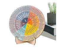 Feelings Wheel With Stand, Round Emotions Chart, therapyy officce Decor Mental Health, Health Feelings Color Wheel, Health Feelings Psychology Decor For Desktop, Shelf, Cabinet