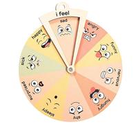 Feelings Wheel, Wooden Emotion Wheel, Mental Health Emotional Learning Artwork, Behavior Chart, Emotional Wheel for Preschool Teachers, School Counselor