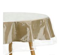 FeelingWarm Clear Table Protector - Clear Vinyl Table Cover - Protective Plastic Covering Transparent Tablecloth Waterproof 60" X 90" Oval