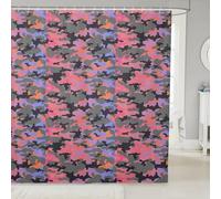 feelingyou Camouflage Fabric Shower Curtain,Pink Purple Gradient Shower Curtains for Bathroom,Colorful Camouflage Print Waterproof Shower Curtain 72 Inch Long
