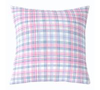 feelingyou Geometric Gingham Plaid Kids Throw Pillow Cover,Buffalo Check Grid Stripe Double Sides Pillow Case,Modern Simple Art Home Decor,Blue Pink Bed Couch Sofa Cushion Cover,1 Pack 24"x24"