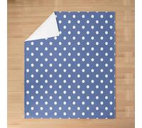 feelingyou Geometric Polka Dot Kids Flannel Blanket,Coquette Circle Simple Patchwork Bed Blanket,Abstract Aesthetic Girls Boys Sofa Decor,Fashion Blue Fuzzy Blanket,Baby Size (30 x 39 Inches)
