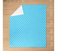 feelingyou Geometric Polka Dots Kids Flannel Blanket,Coquette Circle Simple Patchwork Bed Blanket,Abstract Aesthetic Girls Boys Sofa Decor,Blue Fuzzy Blanket,Throw Size (50 x 60 Inches)
