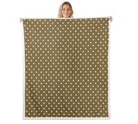 feelingyou Geometric Polka Dots Kids Throw Blanket,Coquette Circle Simple Patchwork Bed Blanket,Abstract Aesthetic Girls Boys Sofa Decor,Chic Brown Fuzzy Blanket,Throw Size (50 x 60 Inches)