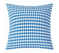 feelingyou Geometric Rhombus Kids Throw Pillow Cover,Buffalo Plaid Check Patchwork Double Sides Pillow Case,Square Gingham Artwork Home Decor,Blue Bed Couch Sofa Cushion Cover,1 Pack 24"x24"