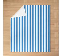 feelingyou Minimalist Stripe Kids Flannel Blanket,Geometric Line Art Patchwork Bed Blanket,Moroccan Y2K Retro Boho Girls Boys Sofa Decor,Lake Blue Fuzzy Blanket,Throw Size (50 x 60 Inches)