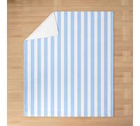 feelingyou Minimalist Stripe Kids Flannel Blanket,Geometric Line Art Patchwork Bed Blanket,Moroccan Y2K Retro Boho Girls Boys Sofa Decor,Blue Fuzzy Blanket,Throw Size (50 x 60 Inches)