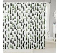 feelingyou Pine Tree Kids Shower Curtains,Leaf Botanical Plant Country Bathroom Curtain,Rustic Farmhouse Jungle Cabin Home Decor,Dark Green Waterproof Curtains,12 Hooks Suits,72" W x 78" L