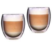 Rondo Feelino Tea/Coffee Glasses Set of Two XXL Double-Walled Thermal Floating Effect 400 ml in Gift Boxes