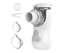 FEELLIFE Nebuliser Machine for Adults, Type-C Rechargeable Portable Nebuliser for Adults & Kids, Silent Portable Handheld Inhaler for Home and Travel with 2 Masks & Mouthpiece