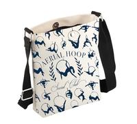 FEELMEM Aerial Hoop Aerialist Silks Crossbody Bag Aerial Hoop Social Club Crossbody Bag Aerialist Yogi Dancer Gift (beige)