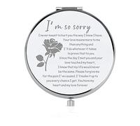 FEELMEM Apology Compact Mirror Sorry Gift Apologizes Gift I'm So Sorry Makeup Mirror Girlfriend Gift
