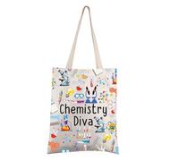 FEELMEM Astronomy Chemist Gift Chemistry Diva Tote Bag Chemistry Science Shopping Bag Chemist Gift Proton Scientist Gift